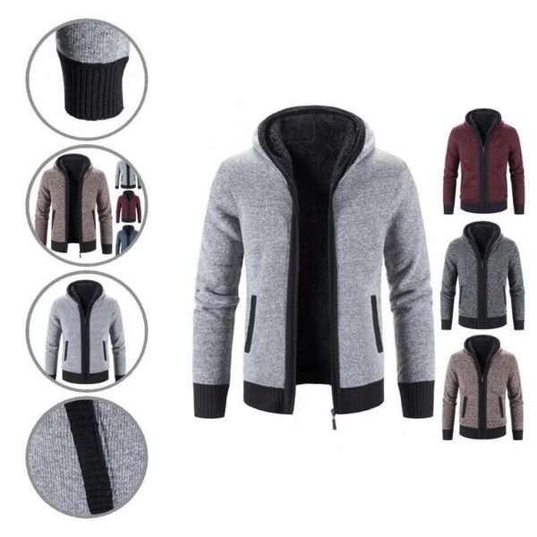 men's sweaters knitted jacket casual cardigan anti pilling antiing classic hooded warm male sweater, White;black
men's sweaters knitted jacket casual cardigan anti pilling antiing classic hooded warm male sweater, White;black