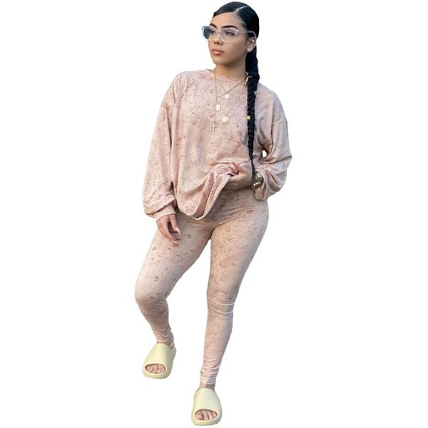 women's two piece pants fashion printed round neck t-shirt two-piece suit autumn product long-sleeved trousers and pencil, White
women's two piece pants fashion printed round neck t-shirt two-piece suit autumn product long-sleeved trousers and pencil, White