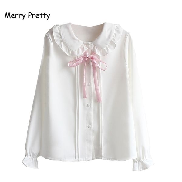 merry pretty women blouses girls autumn long sleeve peter pan collar pink bowknot white chiffon blouse shirt school uniform 210225
merry pretty women blouses girls autumn long sleeve peter pan collar pink bowknot white chiffon blouse shirt school uniform 210225