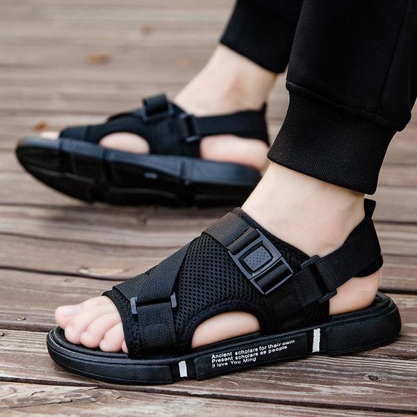 sandals summer comfortable non-slip thick beach shoes couple personality outdoor home leisure slippers, Black
sandals summer comfortable non-slip thick beach shoes couple personality outdoor home leisure slippers, Black