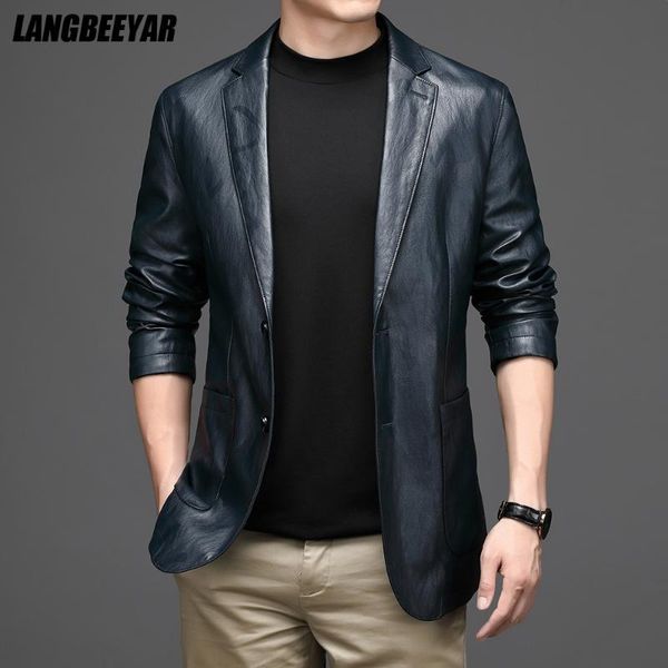 2021 grade new style brand casual korean trending fashion mens leather blazer suits jacket slim fit coats men clothes, Black
2021 grade new style brand casual korean trending fashion mens leather blazer suits jacket slim fit coats men clothes, Black