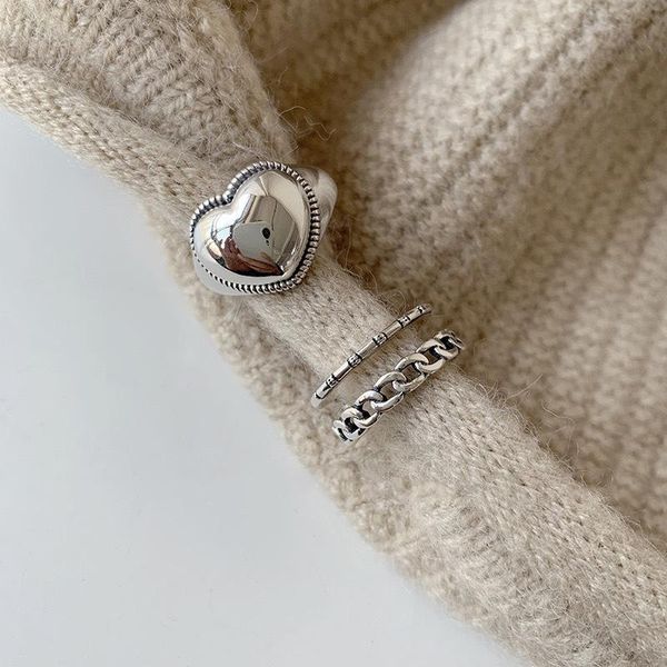 wedding rings personality high polish love heart thai silver color lock chain open finger ring for women, Slivery;golden
wedding rings personality high polish love heart thai silver color lock chain open finger ring for women, Slivery;golden