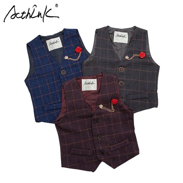 waistcoat acthink boys plaid vest with breastpin brand children formal suit kids wedding graduation for, Camo
waistcoat acthink boys plaid vest with breastpin brand children formal suit kids wedding graduation for, Camo