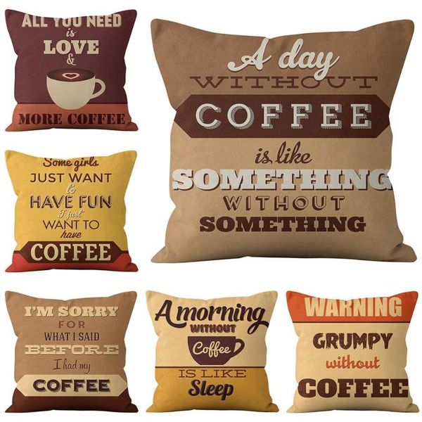 pillow case 18" coffee time brown retro cotton linen home decorative sofa seat car living room soft cushion cover
pillow case 18" coffee time brown retro cotton linen home decorative sofa seat car living room soft cushion cover