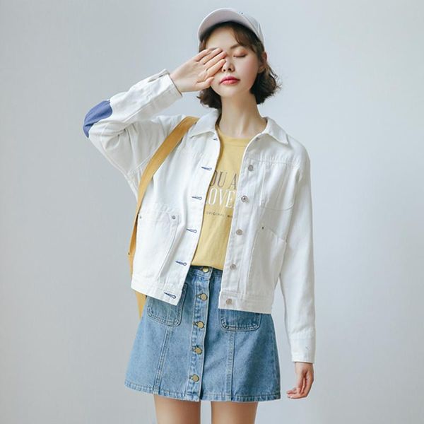 women's jackets spring autumn coat slim white denim jacket jeans women clothing fashion casual bomber locomotive female, Black;brown
women's jackets spring autumn coat slim white denim jacket jeans women clothing fashion casual bomber locomotive female, Black;brown