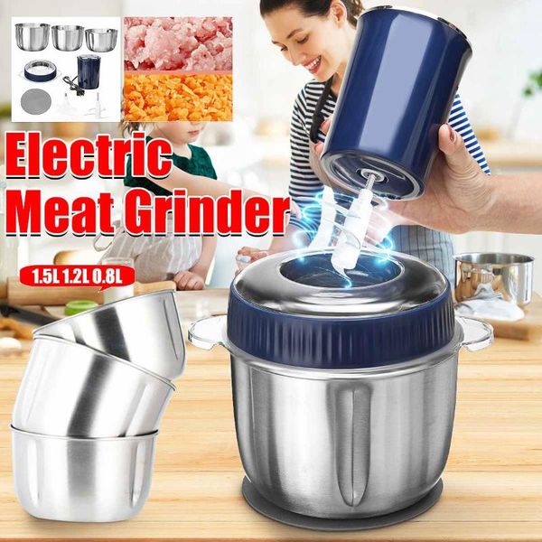 meat grinders 220v with 3 bowl stainless steel electric mincer chopper 2speed 4blades food mixer blender kitchen cooking machine
meat grinders 220v with 3 bowl stainless steel electric mincer chopper 2speed 4blades food mixer blender kitchen cooking machine