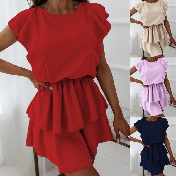 casual dresses 2021 summer elegant o-neck ruffle party dress women sleeveless mini office lady fashion solid color vestido, Black;gray
casual dresses 2021 summer elegant o-neck ruffle party dress women sleeveless mini office lady fashion solid color vestido, Black;gray