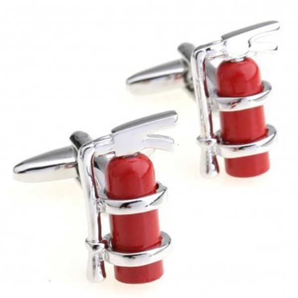 accessories: red fire extinguisher cufflinks blwjyp, Red;brown