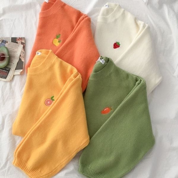 fruits embroidery sweater women student autumn loose oversize long sleeve pullover female yellow white korean 210204, White;black
fruits embroidery sweater women student autumn loose oversize long sleeve pullover female yellow white korean 210204, White;black