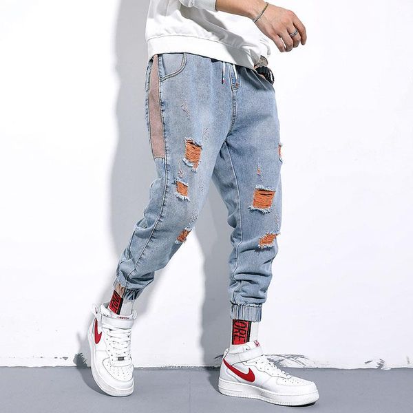 men's jeans 2021 slim fit motorcycle hole style pleated casual biker male pants broken holes straighthip hop trouser man, Blue
men's jeans 2021 slim fit motorcycle hole style pleated casual biker male pants broken holes straighthip hop trouser man, Blue