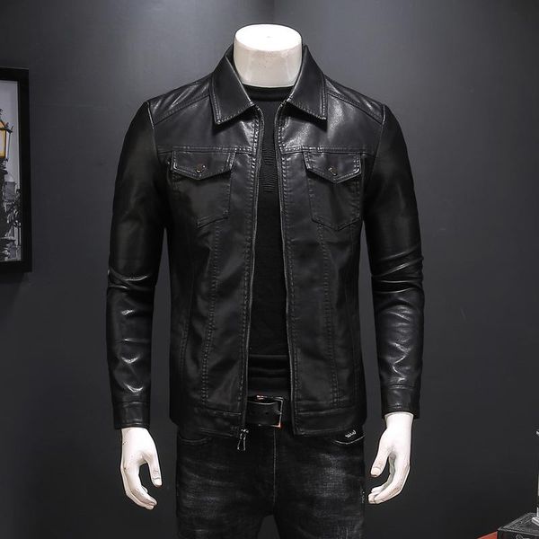men's fur & faux autumn pu leather jacket for men fashion chaquetas en cuero casaco masculino casual coat male multi-pocket clothing, Black
men's fur & faux autumn pu leather jacket for men fashion chaquetas en cuero casaco masculino casual coat male multi-pocket clothing, Black