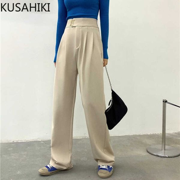 kusahiki spring women pants korena high waist elegant long trousers causal solid wide leg pants mujer pantalones 6g013 210602, Black;white
kusahiki spring women pants korena high waist elegant long trousers causal solid wide leg pants mujer pantalones 6g013 210602, Black;white
