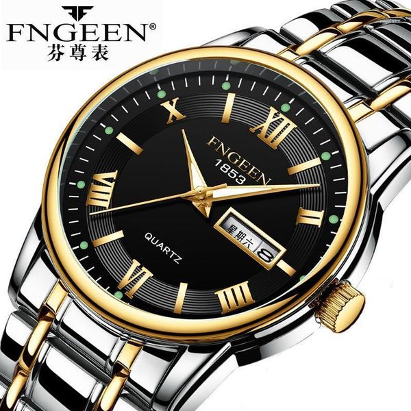 wristwatches reloj quartz watch men fngeen series montre homme men's watches waterproof wristwatch saat calendar day fashion style male, Slivery;brown
wristwatches reloj quartz watch men fngeen series montre homme men's watches waterproof wristwatch saat calendar day fashion style male, Slivery;brown