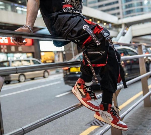 men's pants brand man fashion streetwear stitching sweatpants luxury joggers hip hop harem men elastic waist cargo, Black
men's pants brand man fashion streetwear stitching sweatpants luxury joggers hip hop harem men elastic waist cargo, Black