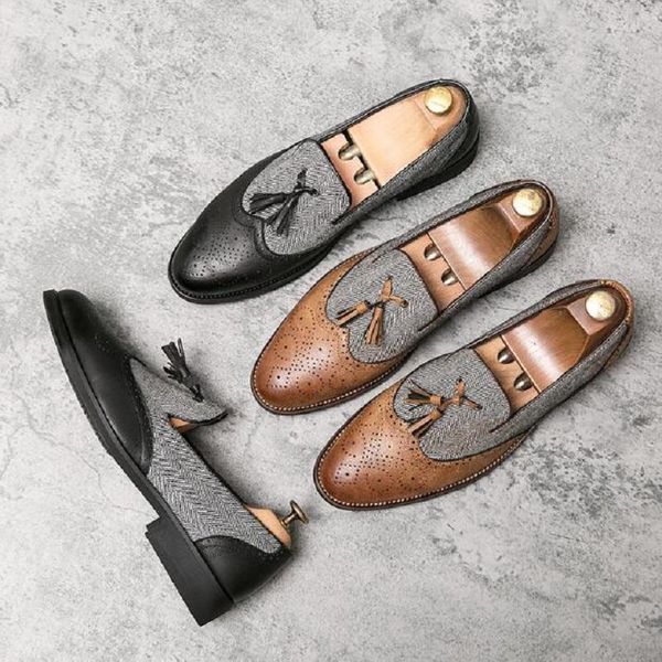 dress shoes leather for men tassel casual brogue flats carved england loafers drop 1a24, Black
dress shoes leather for men tassel casual brogue flats carved england loafers drop 1a24, Black