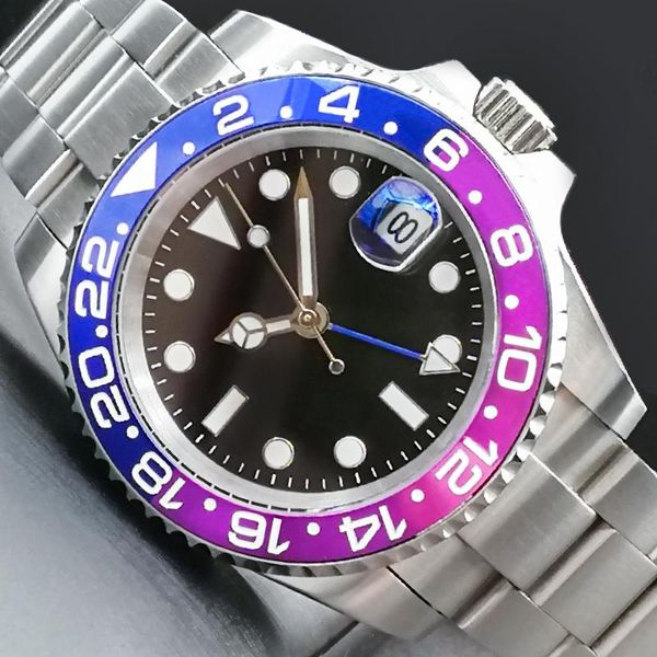wristwatches 40mm luxury men's gmt automatic mechanical watch ceramic ring with sapphire 100m waterproof, Slivery;brown
wristwatches 40mm luxury men's gmt automatic mechanical watch ceramic ring with sapphire 100m waterproof, Slivery;brown