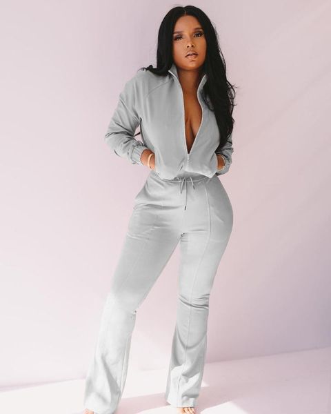 women's two piece pants set outfits for women sweatshirt casual flared fashion solid woman long sleeve jacket trousers autumn 2021, White
women's two piece pants set outfits for women sweatshirt casual flared fashion solid woman long sleeve jacket trousers autumn 2021, White