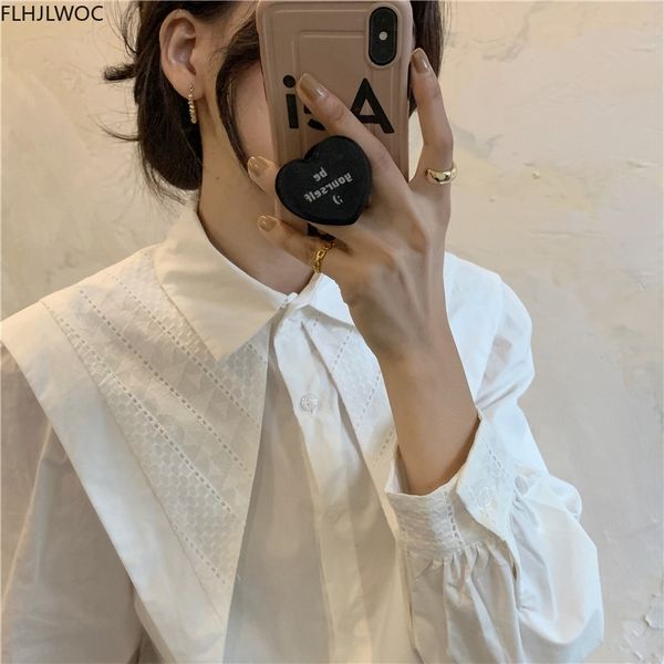 women's blouses & shirts korean chic fashion fenimine lady women elegant office style design solid color single breasted button wh, White
women's blouses & shirts korean chic fashion fenimine lady women elegant office style design solid color single breasted button wh, White