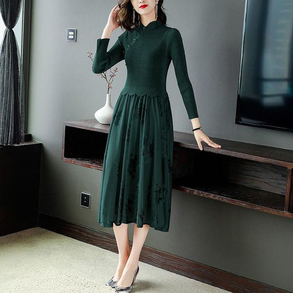 casual dresses elegant velvet pleated dress women's mid-length autumn and winter thicken noble lady organza cheongsam base vestidos y10, Black;gray
casual dresses elegant velvet pleated dress women's mid-length autumn and winter thicken noble lady organza cheongsam base vestidos y10, Black;gray
