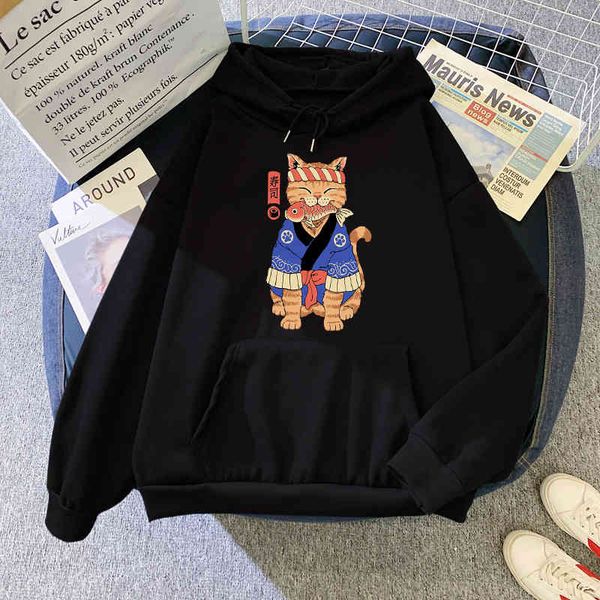 men's hoodie, japane cartoon cat pattern, loose casual street cloth, pocket, hip hop fashion, 2021, Black
men's hoodie, japane cartoon cat pattern, loose casual street cloth, pocket, hip hop fashion, 2021, Black