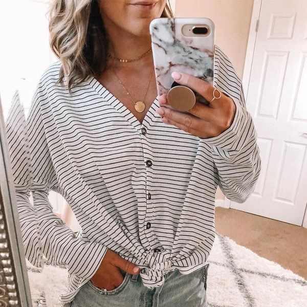 women's blouses & shirts 2021 women striped shirt ladies long sleeve button deep v neck blouse female elegant office for, White
women's blouses & shirts 2021 women striped shirt ladies long sleeve button deep v neck blouse female elegant office for, White