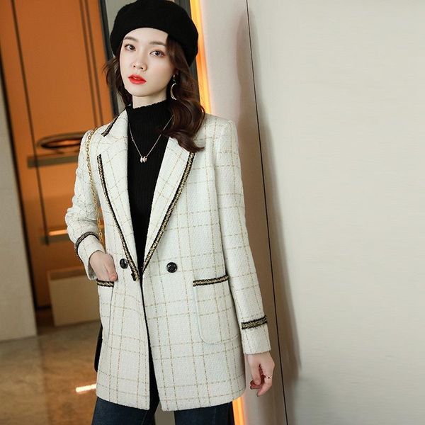 women's suits & blazers plus size clothing for women tweed suit jackets spring and autumn blazer coats korean plaid, White;black
women's suits & blazers plus size clothing for women tweed suit jackets spring and autumn blazer coats korean plaid, White;black