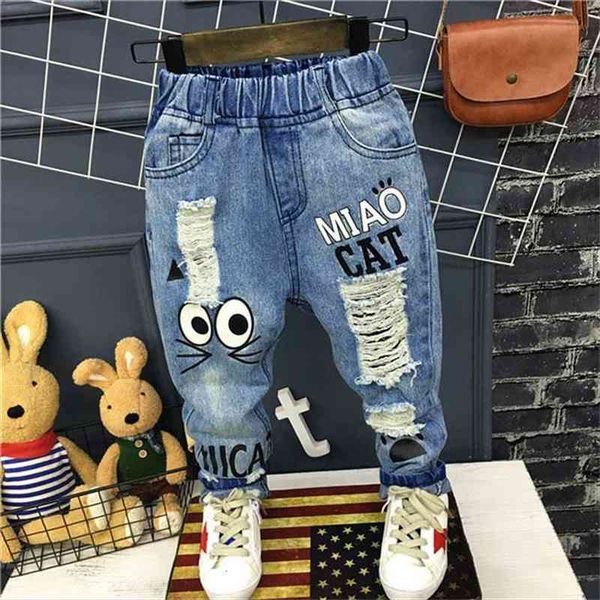girls jeans spring autumn children trousers 1 7yrs baby boys casual hole pants cartoon cat for kids, Blue
girls jeans spring autumn children trousers 1 7yrs baby boys casual hole pants cartoon cat for kids, Blue