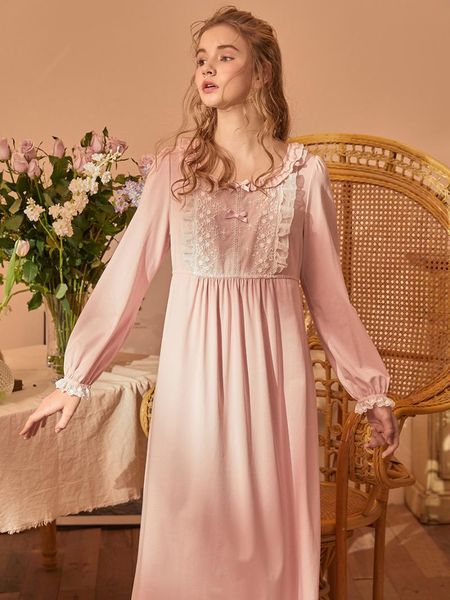 women's sleepwear vintage delicate lace nightgowns royal spring autumn princess loose sweet long holiday dress, Black;red
women's sleepwear vintage delicate lace nightgowns royal spring autumn princess loose sweet long holiday dress, Black;red