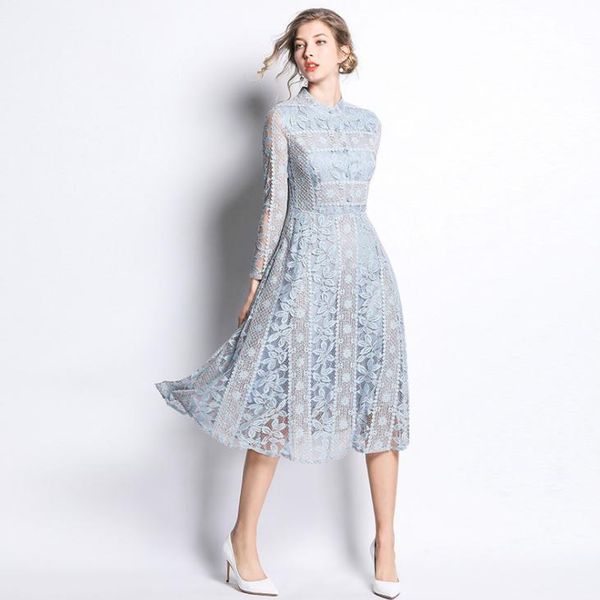 casual dresses arrival 2021 autumn lace dress vintage floral hollow out luxury elegant slim women evening party da141, Black;gray
casual dresses arrival 2021 autumn lace dress vintage floral hollow out luxury elegant slim women evening party da141, Black;gray