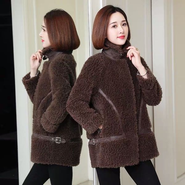 average double-face female coat new elegant shearing sheep outcoat solid ladies zipper genuine fur coats y89 yg9v, Black
average double-face female coat new elegant shearing sheep outcoat solid ladies zipper genuine fur coats y89 yg9v, Black