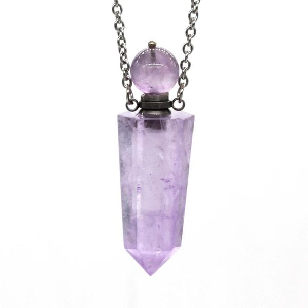 pendant necklaces 100-unique 1 pcs stainless steel perfume bottle irregular shape natural amethysts stone essential oil necklace, Silver
pendant necklaces 100-unique 1 pcs stainless steel perfume bottle irregular shape natural amethysts stone essential oil necklace, Silver