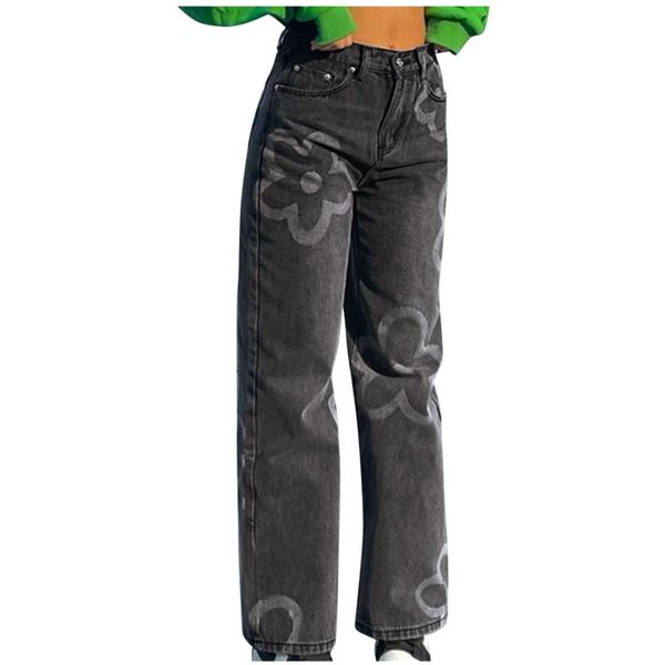 women's jeans women comfortable high waist straight pants flower print slim casual daily wide leg pantalones de mujer, Blue
women's jeans women comfortable high waist straight pants flower print slim casual daily wide leg pantalones de mujer, Blue