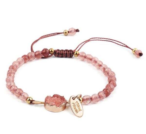 4mm faceted pink stone bracelet ladies fashion hand-woven creative bracelet new jewelry gc452, Black
4mm faceted pink stone bracelet ladies fashion hand-woven creative bracelet new jewelry gc452, Black
