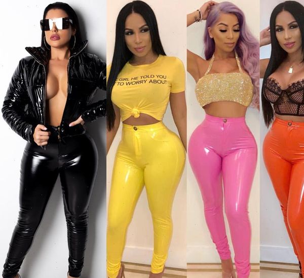 2021 new womens pu leather pants button artificial pu leather pants high elastic pants trousers leather large size 3xl, Black;white
2021 new womens pu leather pants button artificial pu leather pants high elastic pants trousers leather large size 3xl, Black;white