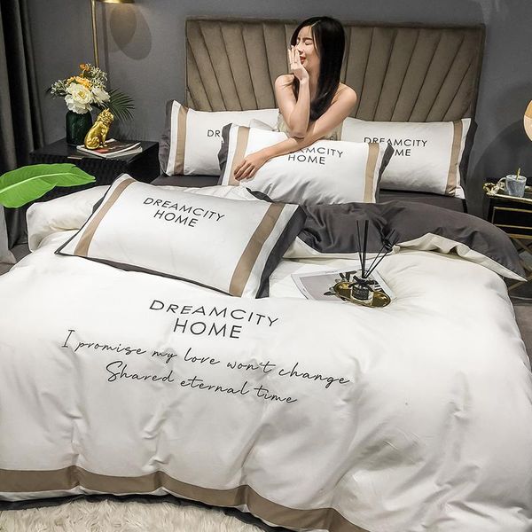bedding sets cotton four piece set of pure nordic light luxury style bed sheet quilt cover fitted el 4
bedding sets cotton four piece set of pure nordic light luxury style bed sheet quilt cover fitted el 4