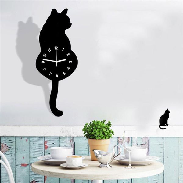 wall clocks cute black cat tail move silence clock acrylic mirror modern design for living room home 8d25
wall clocks cute black cat tail move silence clock acrylic mirror modern design for living room home 8d25