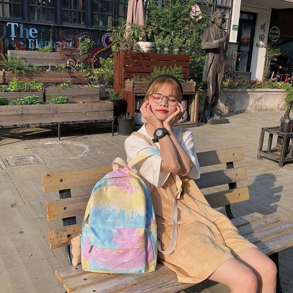 backpack college style personality gradient color tie-dye sweet girl student schoolbag versatile casual
backpack college style personality gradient color tie-dye sweet girl student schoolbag versatile casual