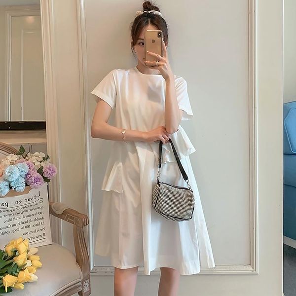 maternity dresses 2000# dress cotton o neck short sleeves solid color loose stylish for pregnant women mom, White
maternity dresses 2000# dress cotton o neck short sleeves solid color loose stylish for pregnant women mom, White