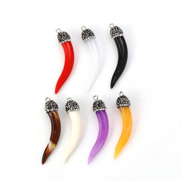 pendants doreen box resin boho chic horn-shaped colorful micro pave clear rhinestone accessories 50mm(2") x 10mm( 3/8"), 2 pcs, Black
pendants doreen box resin boho chic horn-shaped colorful micro pave clear rhinestone accessories 50mm(2") x 10mm( 3/8"), 2 pcs, Black