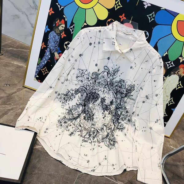 brand women's blouses & shirts designer female ink constellation shirt clothing custom silk satin fabric size smlxl, White
brand women's blouses & shirts designer female ink constellation shirt clothing custom silk satin fabric size smlxl, White