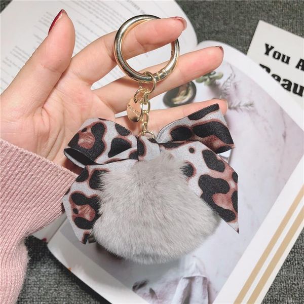 keychains creative leopard tie plush ball key ring fashion women backpack pendant personality gift, Silver
keychains creative leopard tie plush ball key ring fashion women backpack pendant personality gift, Silver