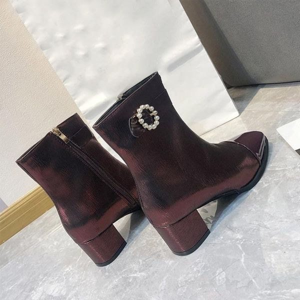 boots 2021 women ankle short ladies pumps autumn pu leather pearl zipper female sqaure toe high heels fashion footwear woman, Black
boots 2021 women ankle short ladies pumps autumn pu leather pearl zipper female sqaure toe high heels fashion footwear woman, Black