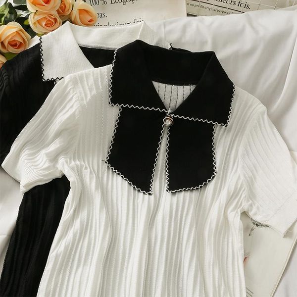 women's blouses & shirts women fashion slim bodycon short sleeve knit blouse lady sweet casual girls elegant daily basic shirt, White
women's blouses & shirts women fashion slim bodycon short sleeve knit blouse lady sweet casual girls elegant daily basic shirt, White