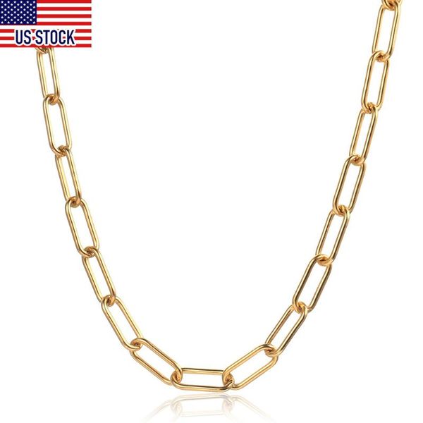 chains womens girls gold color 7mm paperclip chain choker necklace stainless steel cable link adjustable gift jewelry kn659us, Silver
chains womens girls gold color 7mm paperclip chain choker necklace stainless steel cable link adjustable gift jewelry kn659us, Silver