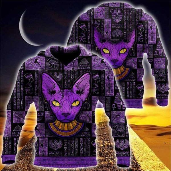 men's hoodies & sweatshirts purple egyptian sphynx cat 3d printed men hoodie harajuku fashion retro hooded sweatshirt autumn sudadera, Black
men's hoodies & sweatshirts purple egyptian sphynx cat 3d printed men hoodie harajuku fashion retro hooded sweatshirt autumn sudadera, Black