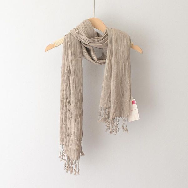 scarves 100% cotton for women solid color wrinkled oblong scarf with silvery stripe lady autumn winter warm shawl wraps 215*70, Blue;gray
scarves 100% cotton for women solid color wrinkled oblong scarf with silvery stripe lady autumn winter warm shawl wraps 215*70, Blue;gray