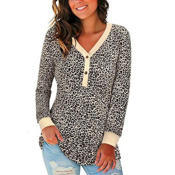 ladies herfst fashion casual loose trousers leopard camouflage print patchwork women v-neck long mouwen button t-shirt, White
ladies herfst fashion casual loose trousers leopard camouflage print patchwork women v-neck long mouwen button t-shirt, White