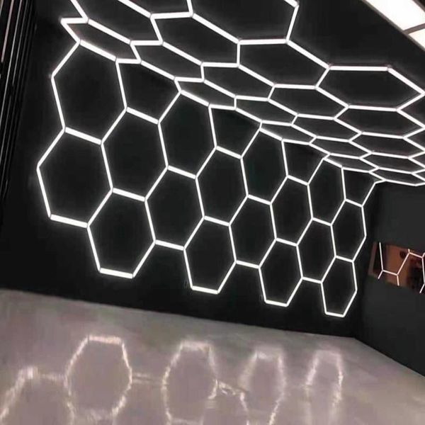 working light customized 7*10ft hexagonal led detailing for garage gym studio show room salon
working light customized 7*10ft hexagonal led detailing for garage gym studio show room salon