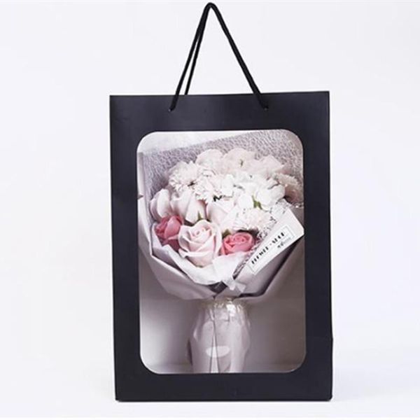 gift wrap 1pc flower handbags transparent bouquet bag bonbonniere candy paper box packaging wedding dragee container bags
gift wrap 1pc flower handbags transparent bouquet bag bonbonniere candy paper box packaging wedding dragee container bags