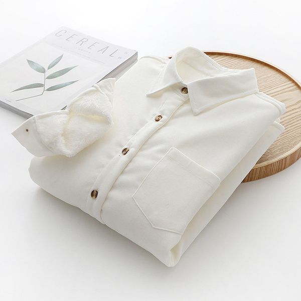 2021 new thick veet shirts womens corduroy blosues and long sleeve winter keep warm female clothes outwear solid color bq5m, White
2021 new thick veet shirts womens corduroy blosues and long sleeve winter keep warm female clothes outwear solid color bq5m, White
